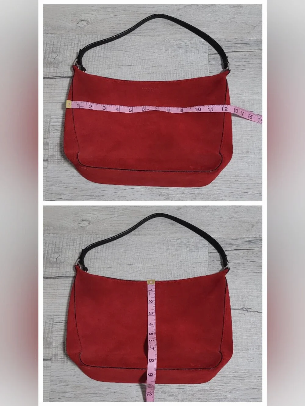 ​RARE Archival VTG Kate Spade Made in Italy Red Suede Shoulder Bag Size OS